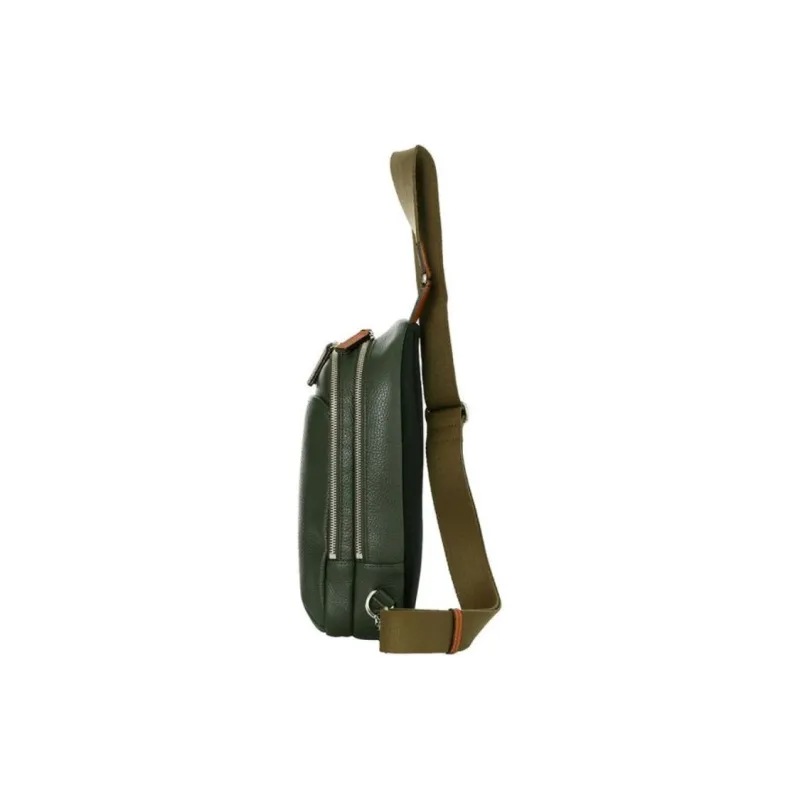 SAMSONITE Cow Leather Sling Bags Crossbody Bags Unisex Dark Green-2