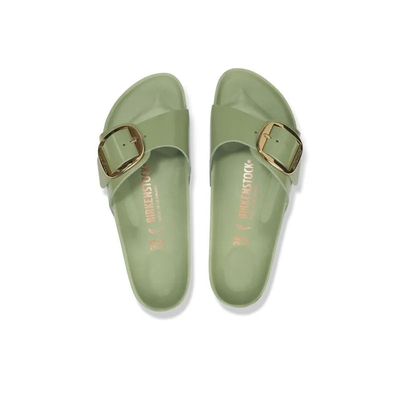 Birkenstock Madrid Big Buckle EVA Slip-Resistant Abrasion-Resistant Slide Slippers Women's Matcha Green Regular-3