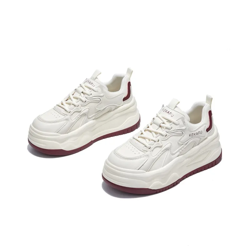 KEKAFU Anti Slip Wear Resistant Low Top Chunky Sneakers Women's-18