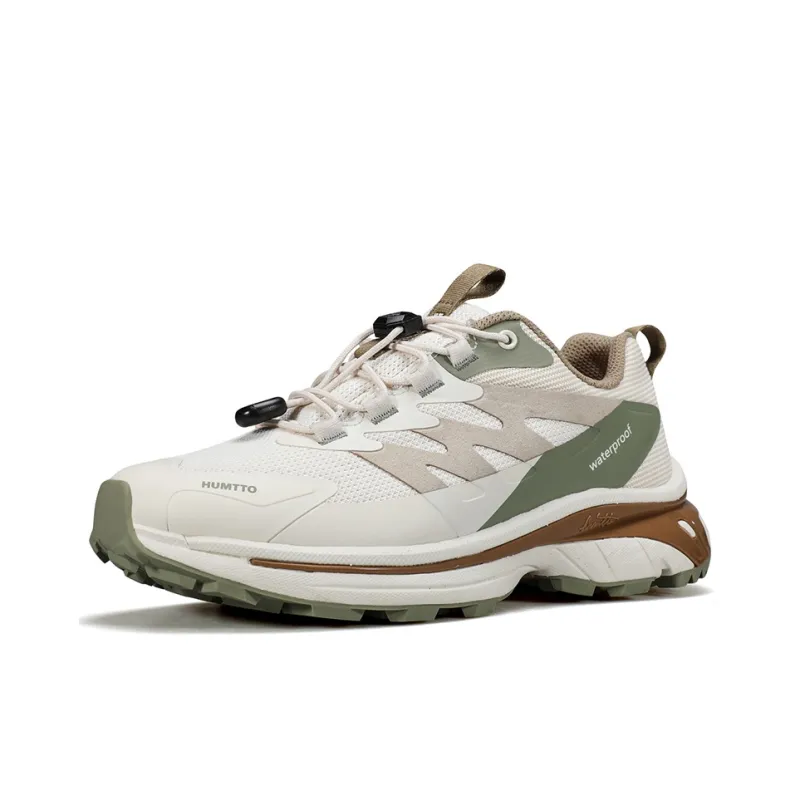 HUMTTO Support Rebound Grip Low Top Trekking Shoes Women's Beige Green-1
