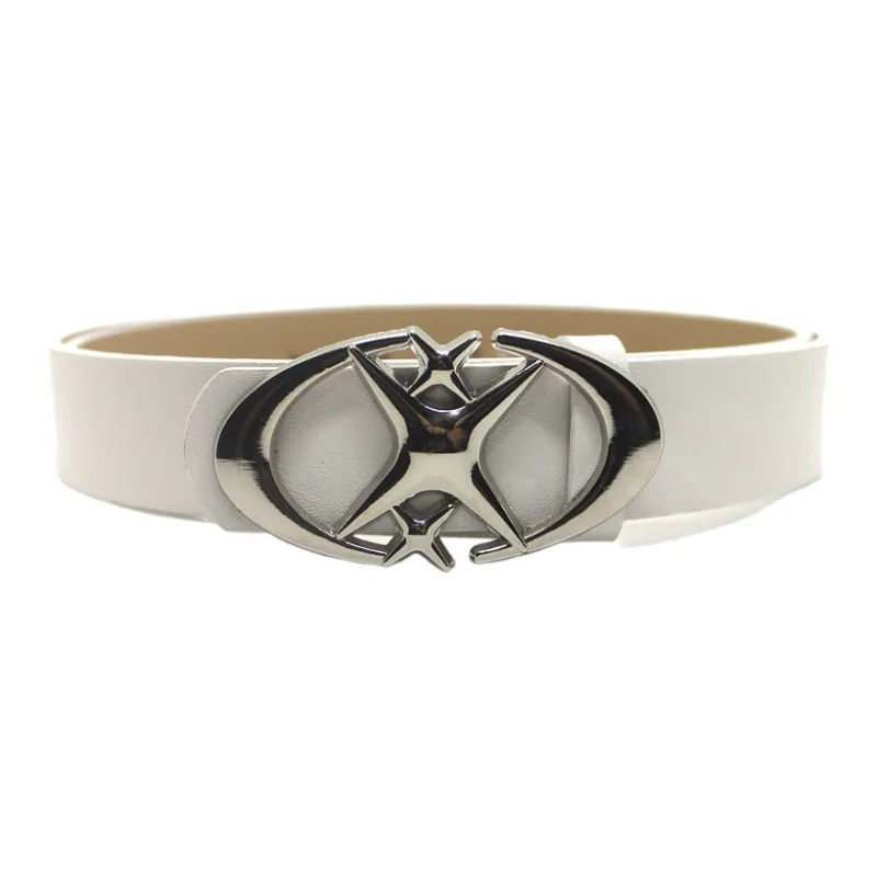 NOME Alloy Leather Belts Unisex 3.5CM-4
