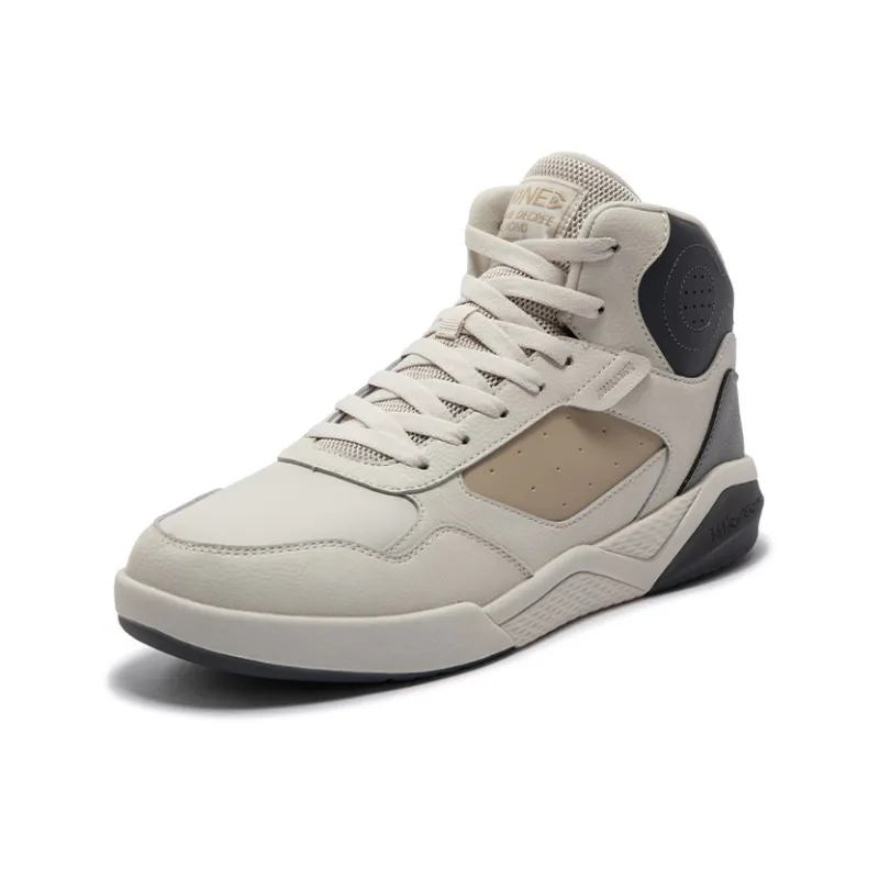361° Winter Syndrome Cushioned Anti Slip And Wear Resistant Warm High Top Casual Shoes Men's Beige-1
