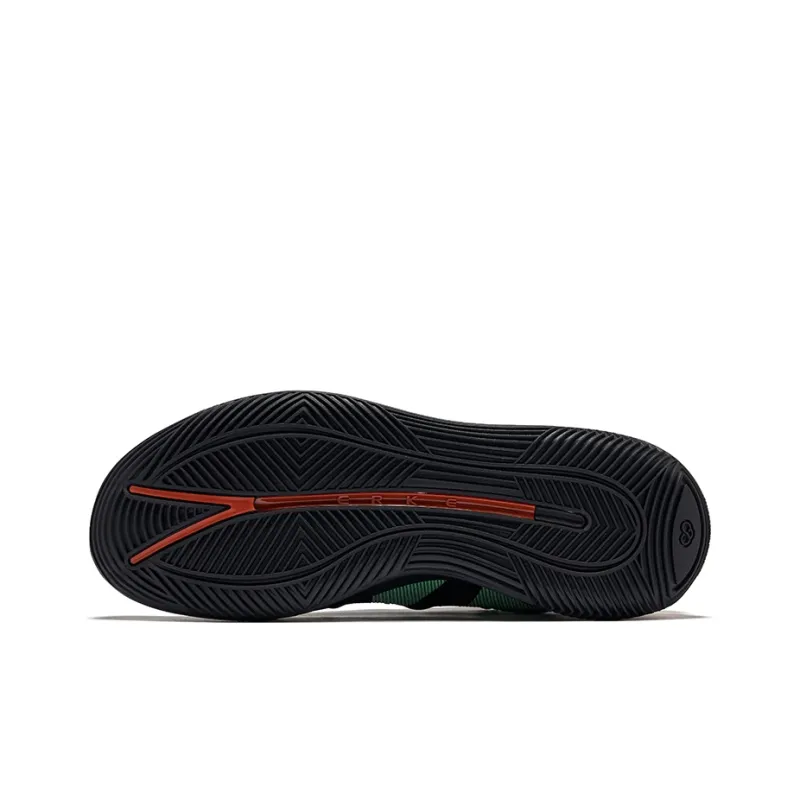 Erke Fearless EP Cushioning Anti Twist Anti Rollover Low Top Basketball Shoes Men's Lime Green Jet Black-3