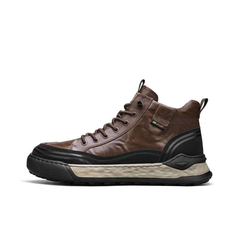 Wooden Rabbit Cushioning, Slip Resistant, And Abrasion Resistant Mid Top Casual Shoes Men's-4