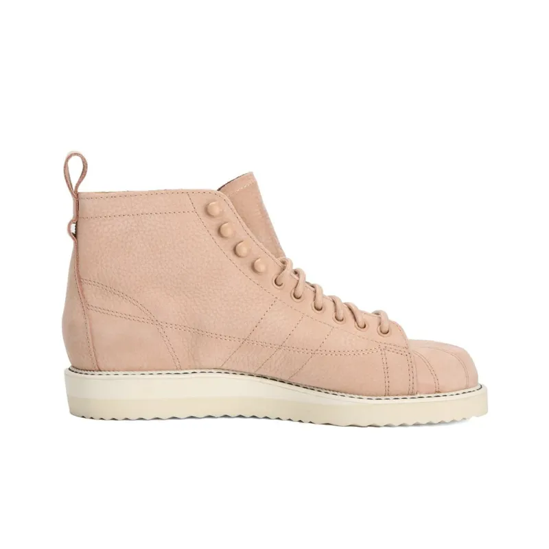 Adidas Originals SUPERSTAR Anti Slip Wear Resistant High Top Skateboard Shoes Women's Pink-1