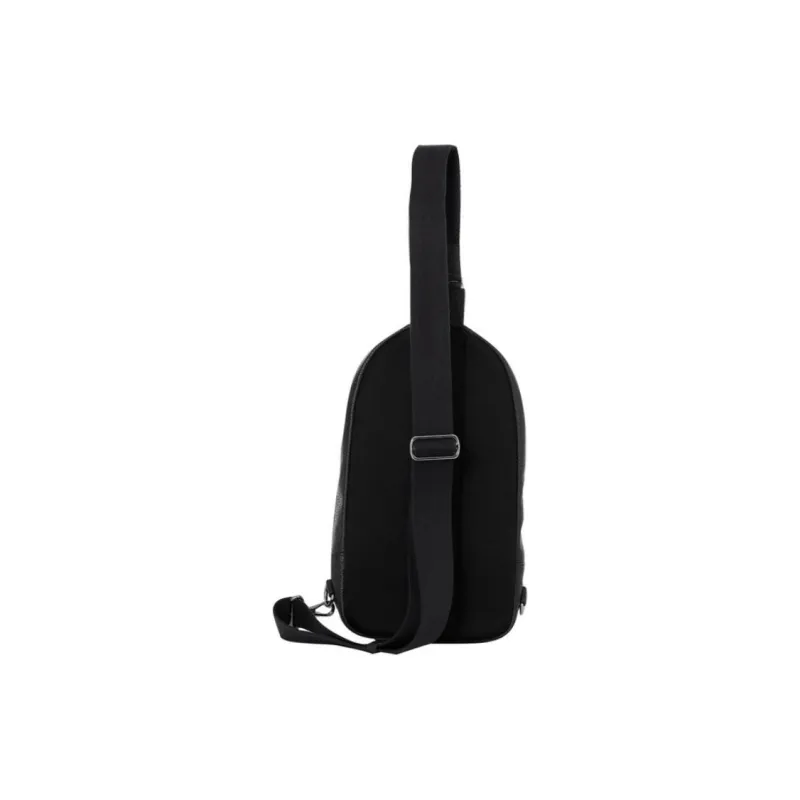 SAMSONITE Cow Leather Sling Bags Crossbody Bags Unisex Black-4
