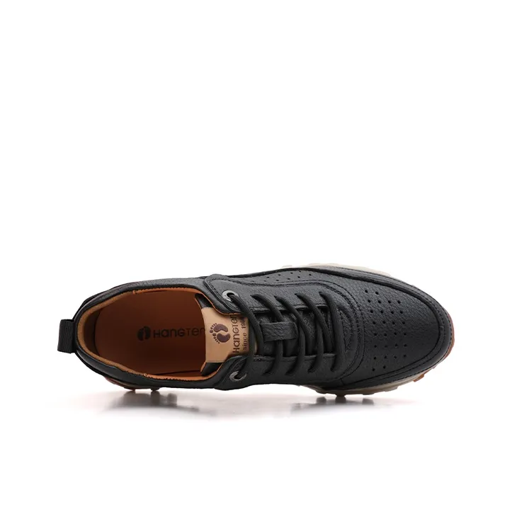 HANG TEN Slip Resistant Low Top Casual Shoes Men's Black-4