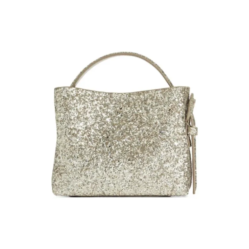 ARKET Polyester Shoulder Bag Crossbody Bag Handbag Small Size Women's Silver & Gold-3