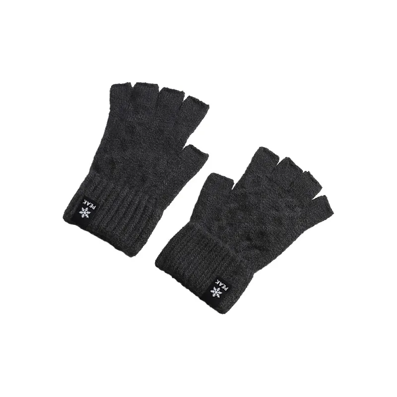 PEAK Acrylic Knit Gloves Unisex Black-0