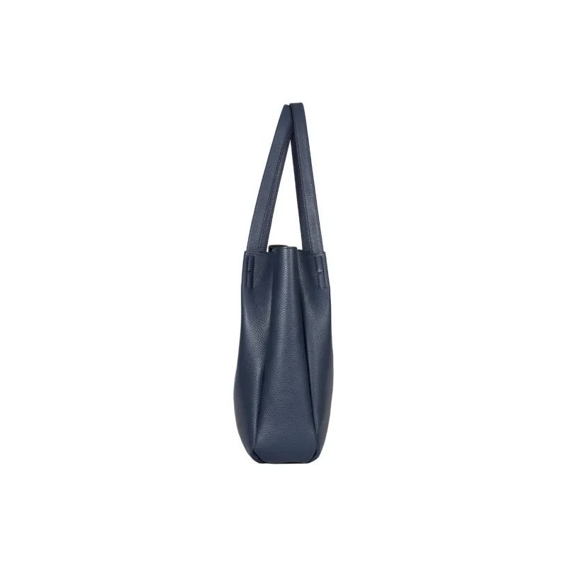 SAMSONITE Cow Leather Tote Bag Shopping Bag Handbag Unisex Blue & Red-4
