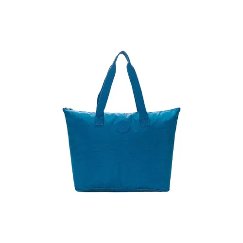 Kipling Polyamide Tote Bag, Shopping Bag, Shoulder Bag, Handbag Large Size Unisex Pitch Black/Rebellious Blue