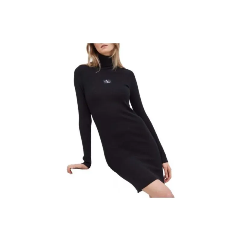 CALVIN KLEIN Long Sleeved Dresses Women's Black-1