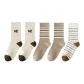 2 Beige+2 Light Coffee Stripes+1 White Stripes