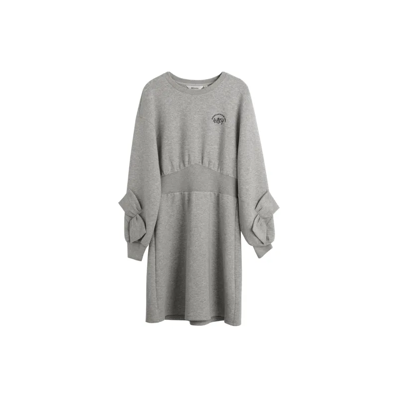Olrain Long Sleeved Dresses Women's Heather Gray-0