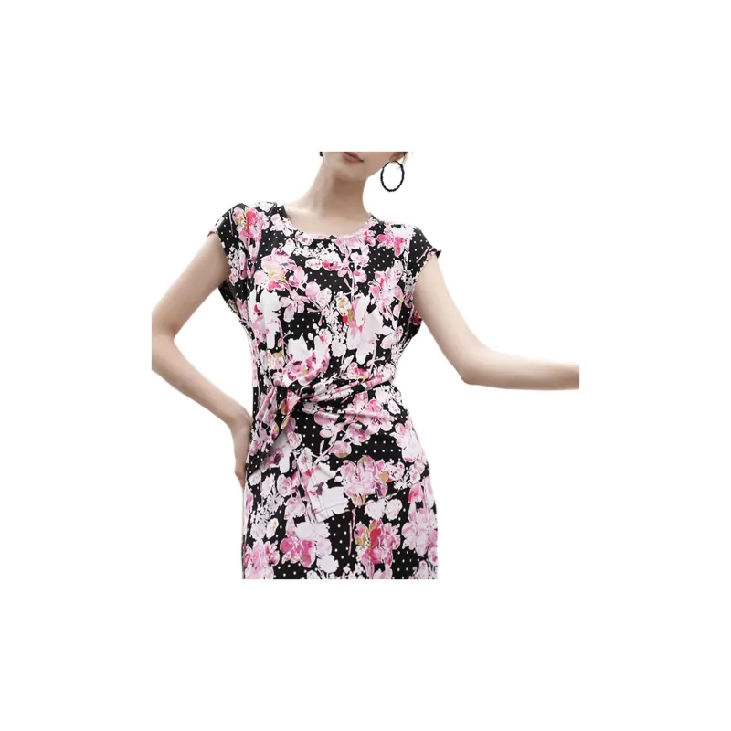 BESIONIA SS24 Casual Long Skirt Women's Pink Floral-4