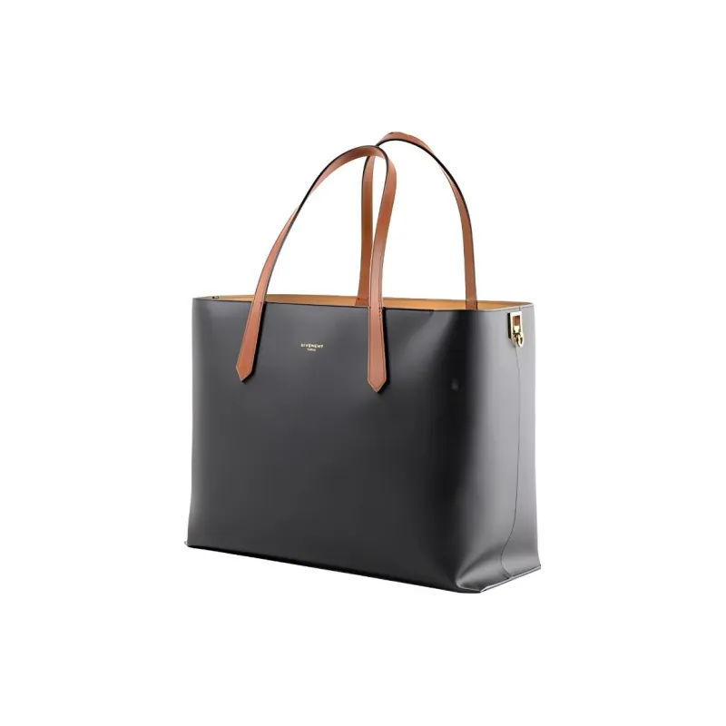 GIVENCHY Leather Tote Bag Shopping Bag Shoulder Bag Handbag Medium Size Women's Black/Brown-1