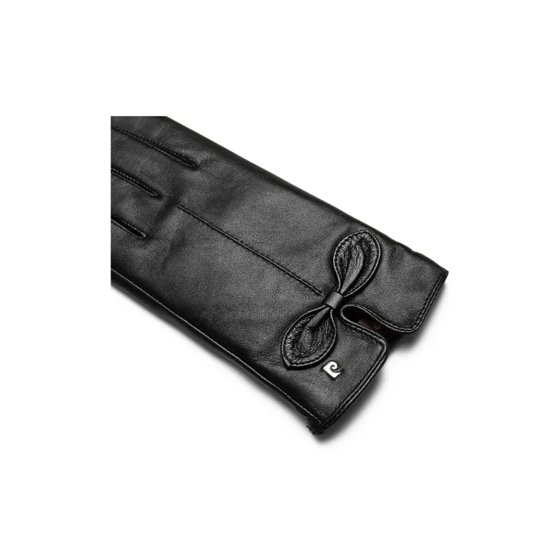 PIERRE CARDIN Sheepskin Gloves Women's Black-1