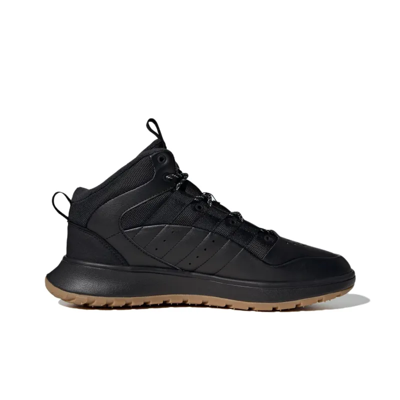 Adidas Slip Resistant Warm Mid Top Vintage Basketball Shoes Unisex Black-1