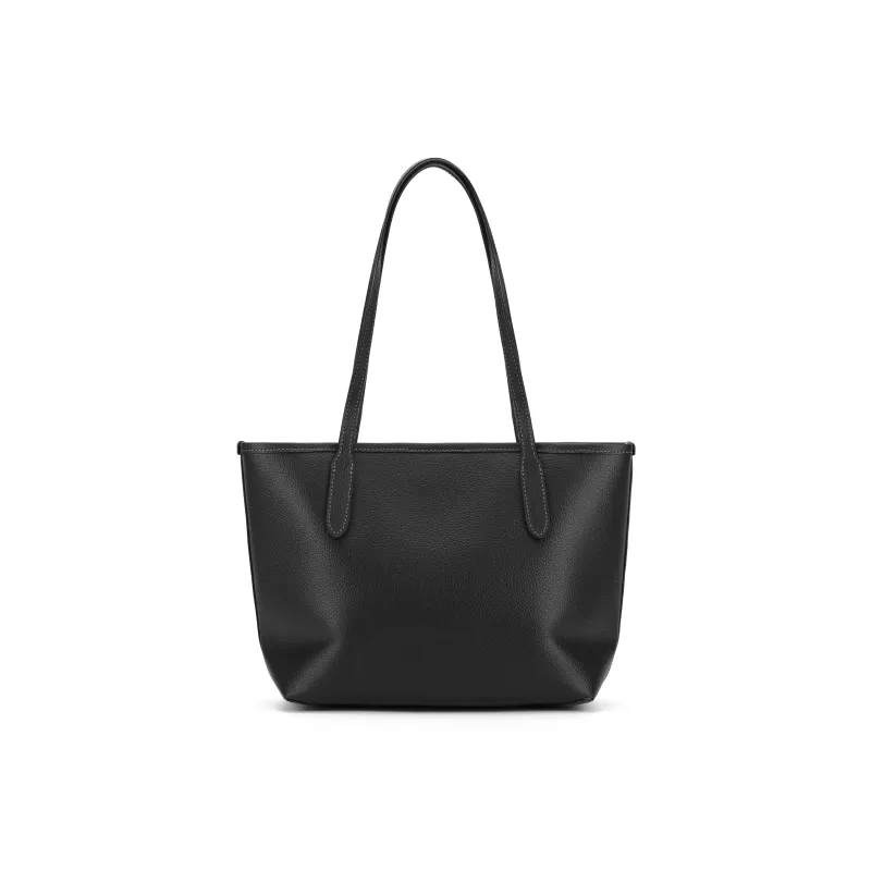 COACH City Cow Split Leather Tote Bag, Shopping Bag, Handbag, Shoulder Bag Women's Black-3