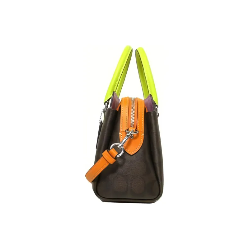 COACH Darcie PVC Lady Dior Bag Handbag, Crossbody Bag Trumpets Women's Brown With Iris-1
