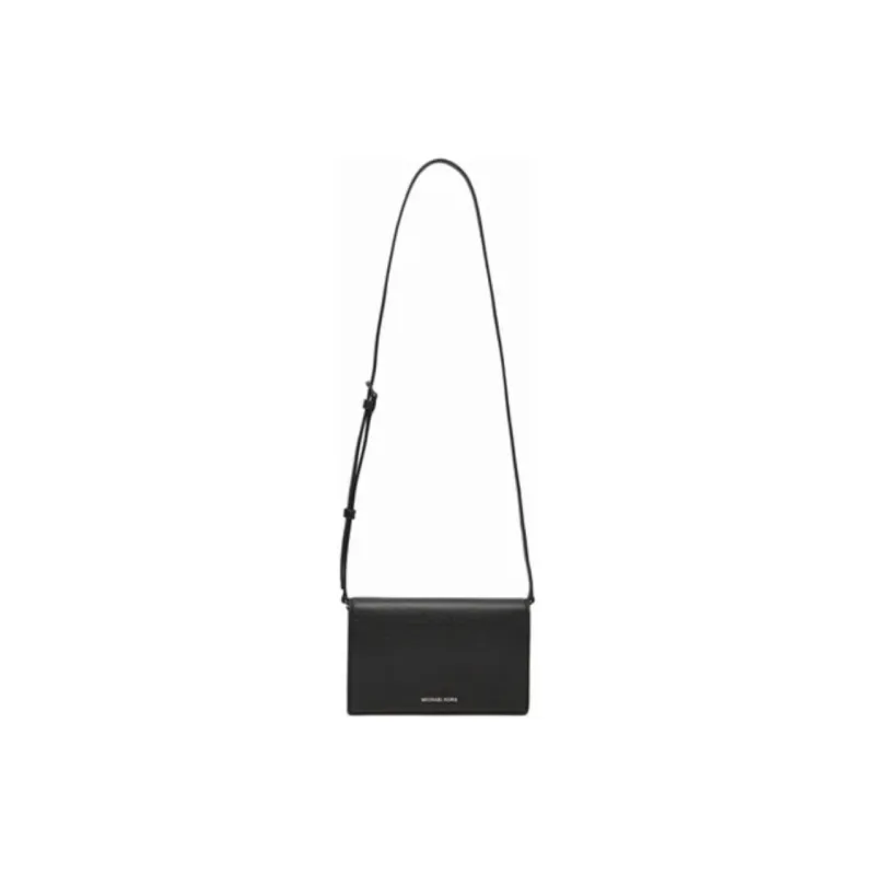 MICHAEL KORS Jet Set Litchi Grain Leather Shoulder Bag Crossbody Bag Medium Size Women's Black-1