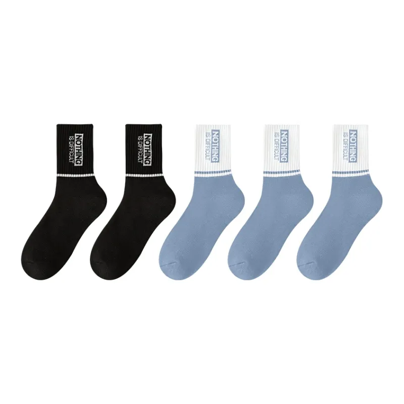 MIIOW Mid-Calf Socks Unisex 5 Pack-25
