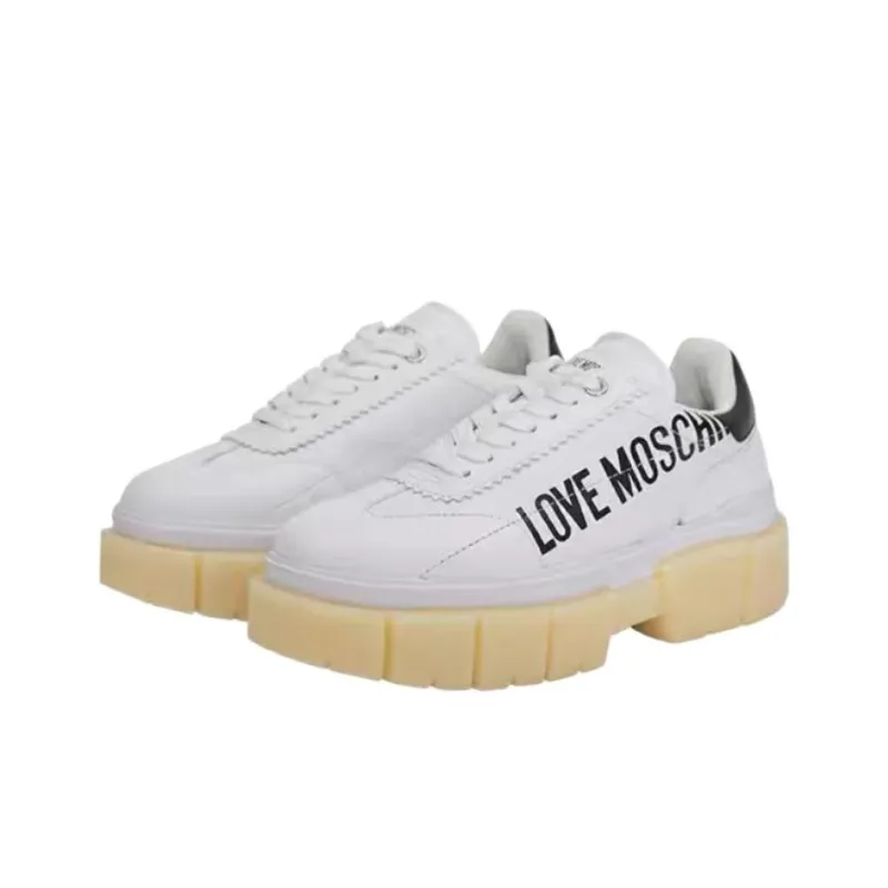 LOVE MOSCHINO Low Top Casual Shoes Women's White-2