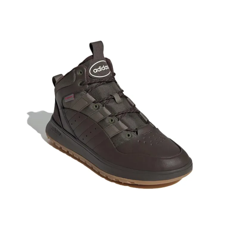 Adidas Anti Slip And Wear Resistant Warm Mid Top Vintage Basketball Shoes Unisex Brown Green-2