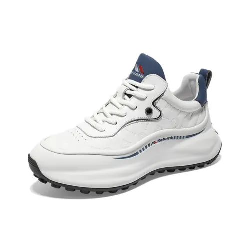 KOLUMB Coverage Support Wear Resistant Low Top Casual Shoes Men's White Blue