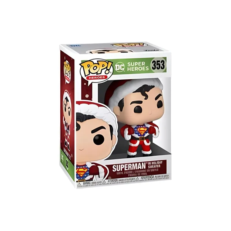 Funko Pop! Heroes Dc Super Heroes Superman With Sweater Holiday Figure #353-1