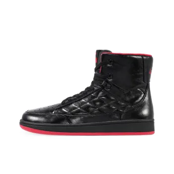 SOULSFENG Anti Slip Wear Resistant High Top Skateboard Shoes Men's Black