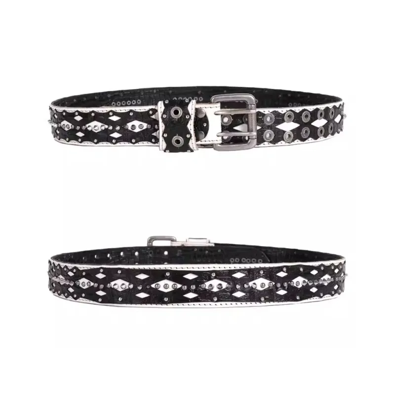 DND4DES Top Grain Cow Leather Leather Belts Unisex Width  4cm-1