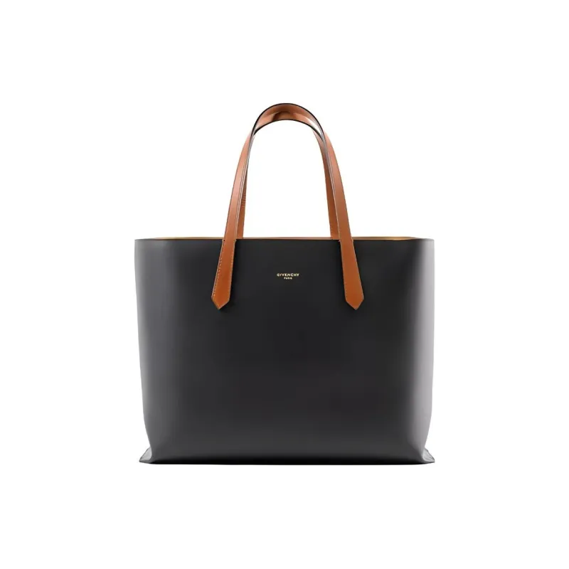 GIVENCHY Leather Tote Bag Shopping Bag Shoulder Bag Handbag Medium Size Women's Black/Brown-0