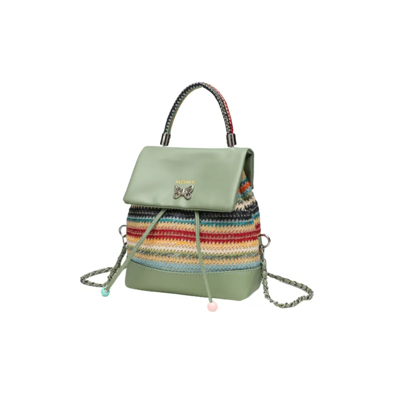 NOMK PU Backpack Small Size Women's Black/Silver-30