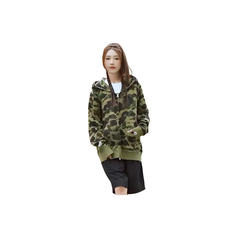 Bape 1st Camo Multi Logo Shark Full Zip Hoodie-4