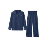 Navy Blue-[Refreshing 100% cotton Pajamas]