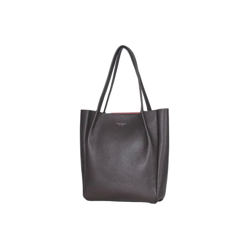 SAMSONITE Cow Leather Tote Bag Shopping Bag Handbag Unisex Brown & Red-1