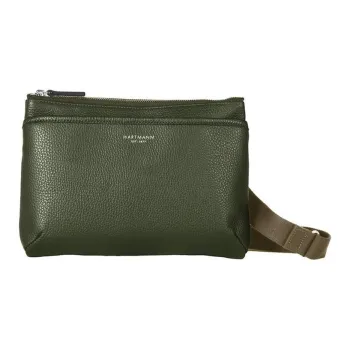 SAMSONITE Cow Leather Shoulder Bag Crossbody Bag Small Size Unisex Dark Green