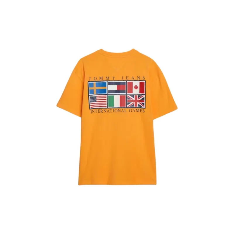Tommy Hilfiger International Games Logo T Shirt T Shirt Unisex Yellow-1