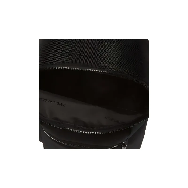EMPORIO ARMANI Fabric Backpack Men's Black-4