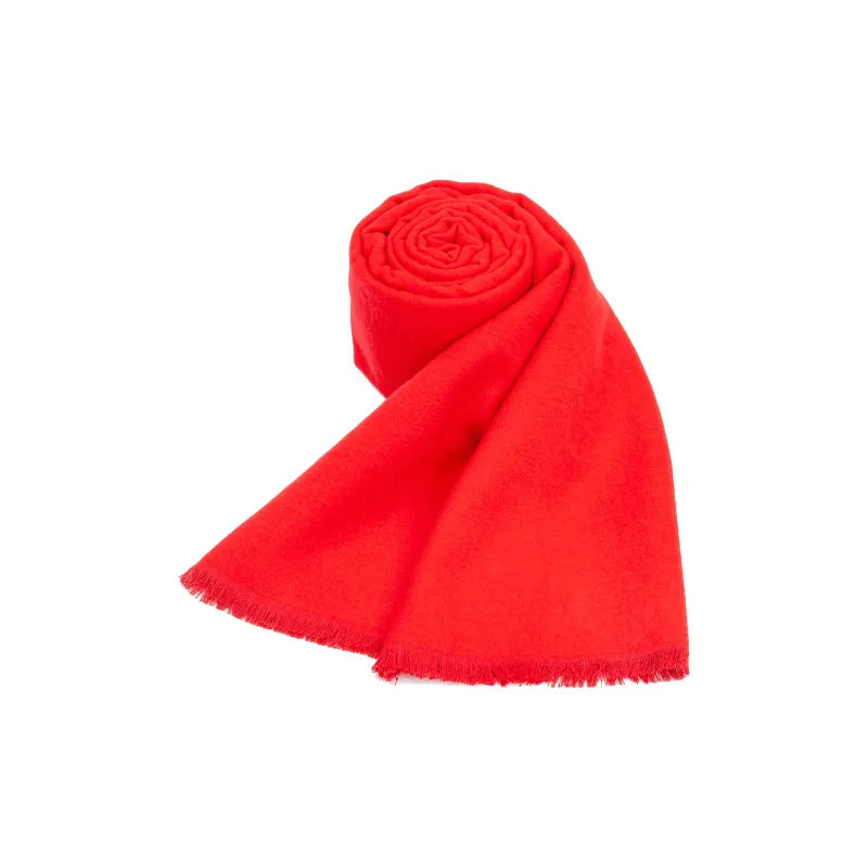 Shanghai Story 100% Mulberry Silk Knit Scarves Unisex Red Scarf No. 4-4