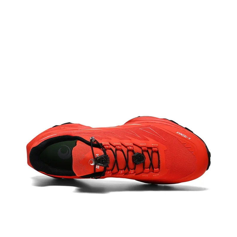GLUNA Cushioning Anti-Slip And Wear-Resistant Low-Top Trekking Shoes Unisex Red-4