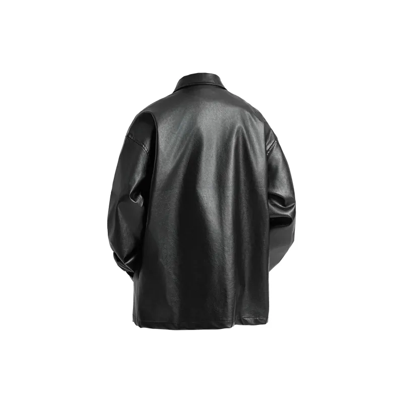 ZMOH Vintage Leather Jacket Unisex Couple's-1