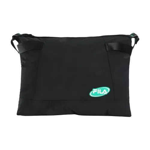 FILA Fabric Shoulder Bag, Crossbody Bag Regular Unisex Jet Black
