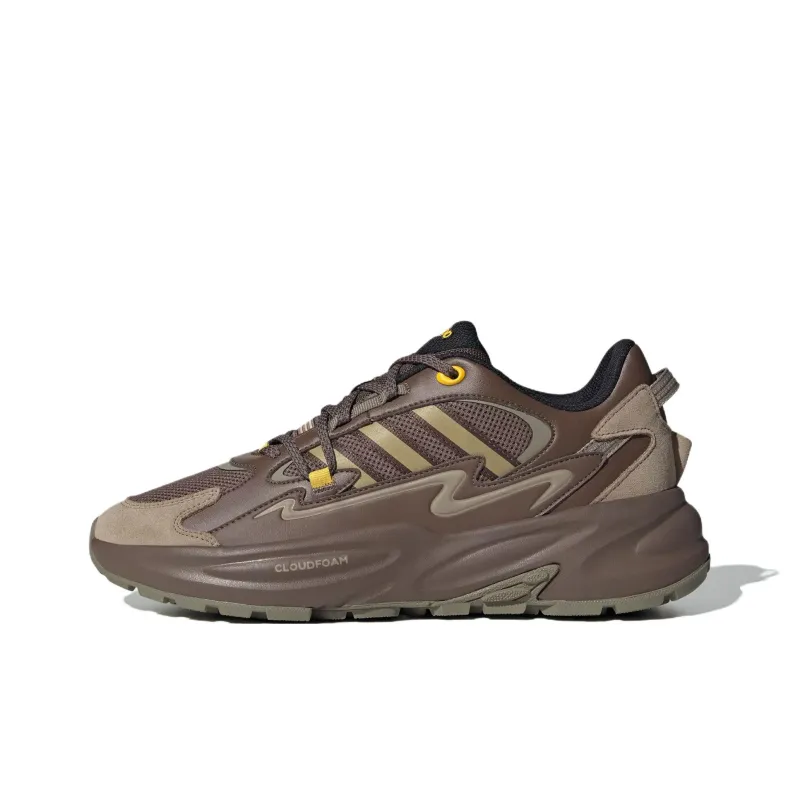 Adidas Ozwave Anti-Slip Wear-Resistant Low-Top Chunky Sneakers Unisex Umber-0