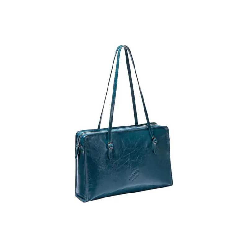 Paloma-wool Top Grain Cow Leather One Shoulder Handbags Large Size Women's Black/Military Green/Dark Brown/Peacock Blue-16