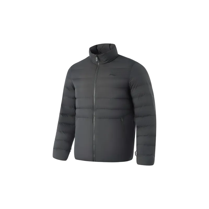 LiNing Trench Coat Men's Ash Gray/Obsidian Gray-2