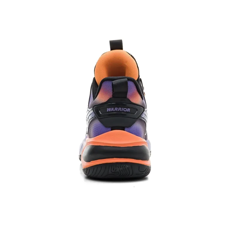 Warrior Cushioning Anti Slip And Wear Resistant Low Top Basketball Shoes Men's Black Purple Orange-3