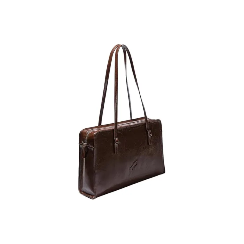 Paloma-wool Top Grain Cow Leather One Shoulder Handbags Large Size Women's Black/Military Green/Dark Brown/Peacock Blue-12