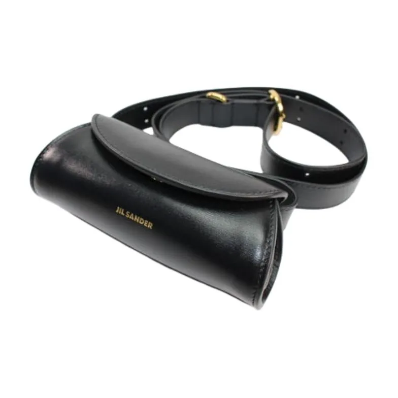 JIL SANDER Leather Fanny Pack Women's Black-3